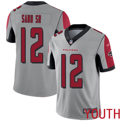 Atlanta Falcons Limited Silver Youth Mohamed Sanu Jersey NFL Football 12 Inverted Legend